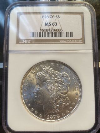 1878 - Cc Morgan $1 Silver Dollar Ngc Ms 63 Unc Carson City First Year