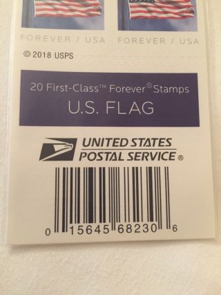 100 USPS Forever First - Class Stamps American Flag (worth $55), 2