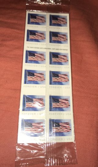100 Usps Forever First - Class Stamps American Flag