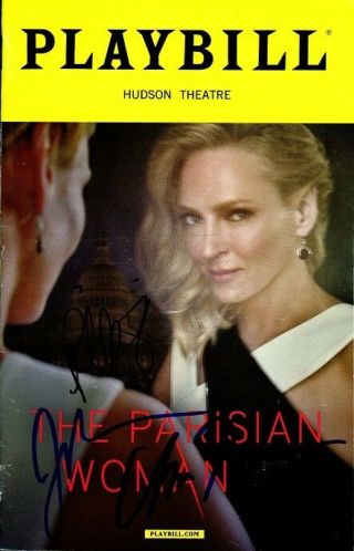 The Parisian Woman In - Person Signed Playbill By Uma Thurman & Josh Lucas,  1