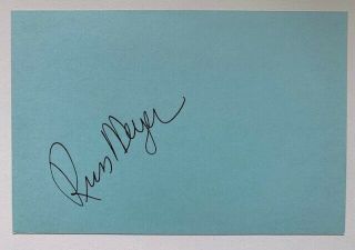 Signed In 1970 - Russ Meyer - Faster Pussycat Kill Kill - Autographed Director