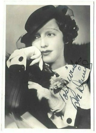 Bebe Daniels Vintage Signed Photo Silent Movie Actress