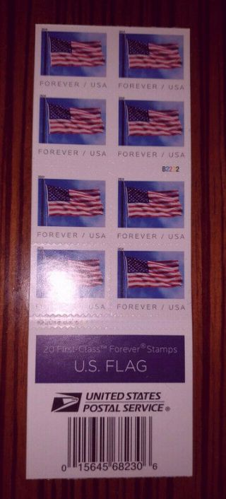 100 Us Flag Forever Usps Postage Stamps First Class Mail 5 Sheets Of 20,  Save
