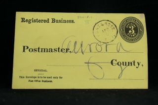 Rpo: Port & Rose Agt 1870s 3c Post Office Official Cover,  Oregon Railroad