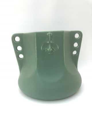 Unknown Maker Pottery Arts & Crafts Matt Green Glaze Teco Style Vase