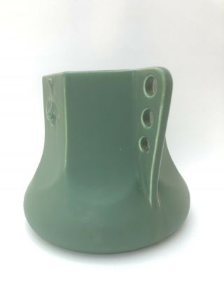 Unknown Maker POTTERY Arts & Crafts Matt Green Glaze Teco Style Vase 2