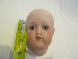 Vintage Doll Head Porcelain Bisque Marked A 1000 Parts Repair Blue Eyes