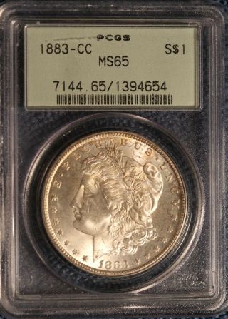 1883 - Cc $1 Morgan Silver Dollar Pcgs Ms65 Ogh