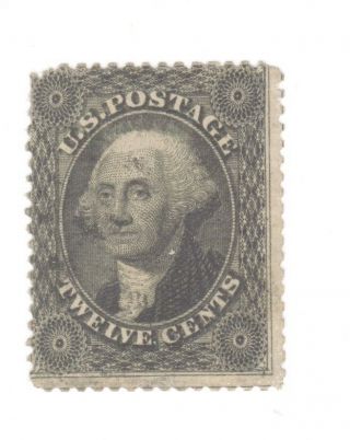 Scott 36 Early Us Stamp 12c Washington.  1861 - 62