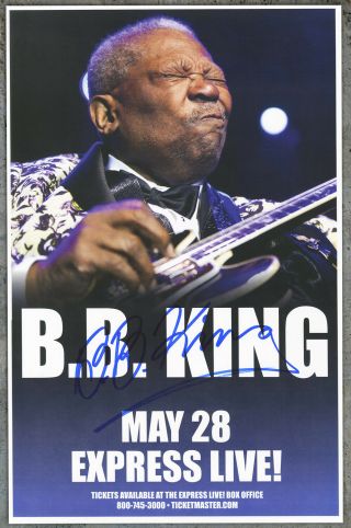 B.  B.  King Autographed Gig Poster