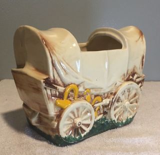 VINTAGE 50 ' s McCOY POTTERY COVERED WAGON 3