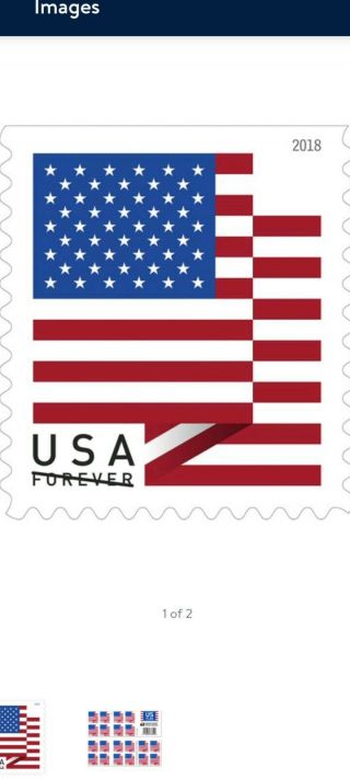 Official Usps Forever® Us Flag 5 Book Of 20 Stamps
