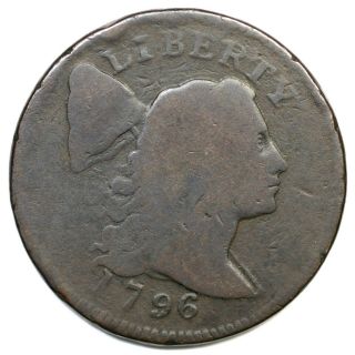 1796 S - 83 R - 4 Liberty Cap Large Cent Coin 1c