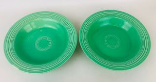 Vintage Homer Laughlin Fiesta Light Green 8.  25 " Deep Plate Rimmed Soup Bowl