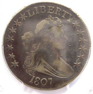 1807 Draped Bust Half Dollar 50c - Pcgs Vf Details - Rare Certified Coin