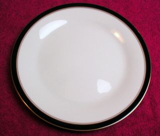 {set Of 4} Noritake (ivory & Ebony) 10 1/2 " Dinner Plates Pat 7274 Exc
