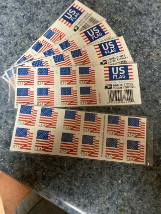 Five Booklets x 20 = 100 2018 US FLAG USPS Forever Postage Stamps 2
