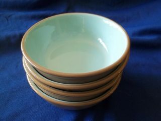 Chateau Buffet Tst Taylor Smith Brown & Turquoise 4 Chili Soup Cereal Bowls