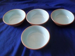 Chateau Buffet TST Taylor Smith Brown & Turquoise 4 Chili Soup Cereal Bowls 2