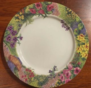 Nikko - Secret Garden - Fine China - Porcelain Dinner Plates 10 3/4” - Set Of 4