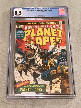 Marvel Comics Adventures On The Planet Of The Apes 1 Cgc 8.  5 White Pages 1975 Vf