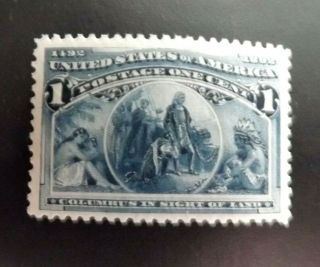 Us Stamps - Scott 230 1c Columbus Xf Og Nh