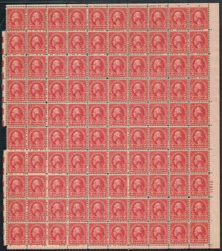 634 Experimental Electric Eye Sheet Of 100 1926 2c Issue - - Some Missing Selvage