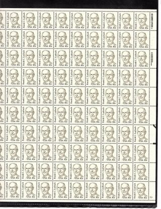Sheet Scott 1864,  30c Stamp Frank C.  Laubach Sheet Of 100 Mnh Og Bcv $90
