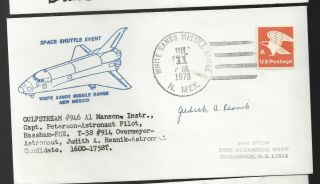 1978 Shuttle Test Flight Cover Autographed By Astronaut Judith Resnick
