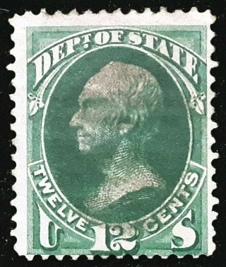 Us Official Stamp 1873 12c State Clay Scott O63