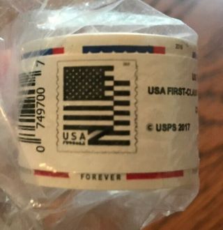 USPS US Flag 2017 Or 2018 Forever Stamps - Roll of 100 2