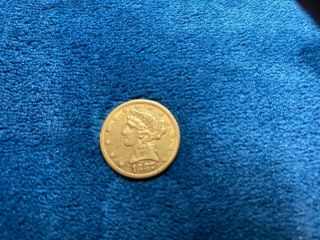 Authentic 1887 Five Dollar Liberty Head Usa $5 Gold Half Eagle Coin