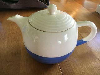 Vintage Universal Potteries Inc.  Teapot - Blue And White - Circa 1940