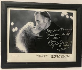 Sybil Danning Signed 9x11 Photo With Christopher Lee “howling Ii” 2 Autograph