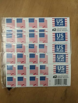 2018 Us Flag Usps Forever Postage Stamps.  5 Books Of 20 Stamps = 100 Stamps