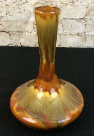 Vintage Mcm Drip Glaze Pottery Vase California Mid Century Pottery Marked 274