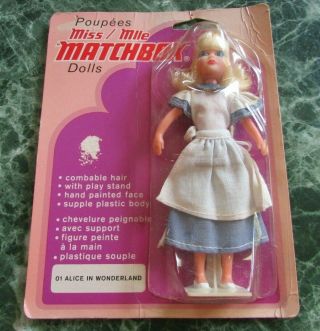 1973 Miss Matchbox Doll - 01 Alice In Wonderland - Blister Pack (2