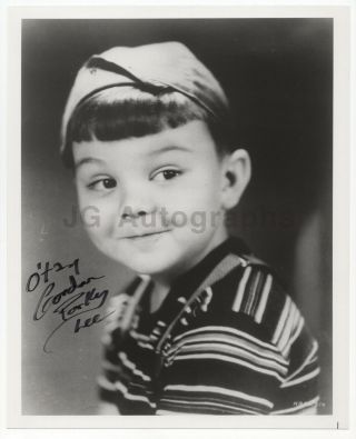 Gordon " Porky " Lee - Our Gang,  The Little Rascals - Autographed 8x10 Photograph