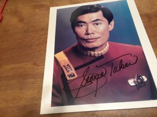 George Takei Signed Autographe​d 8x10 Photo Sulu Star Trek