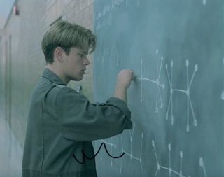 Matt Damon Signed Autographed 8x10 Photo Good Will Hunting Chalkboard Scene