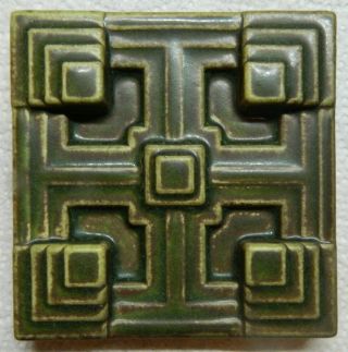 Frank Lloyd Wright Storer House Textile Block Tile 4 " X 4 " Motawi Tileworks