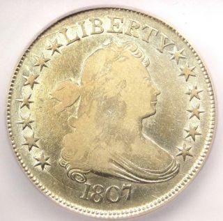 1807 Draped Bust Half Dollar 50c Coin - Certified Icg F12 - Rare Coin