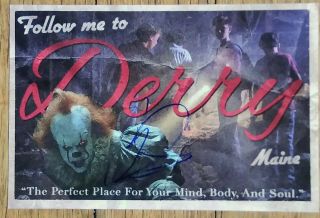 Bill Skarsgard Autographed It Pennywise The Dancing Clown Derry Hampshire