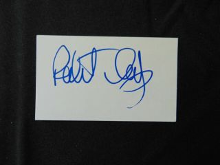 " Greatest American Hero " Robert Culp Hand Signed 3x5 Card Autograph World