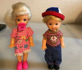 1994 Mattel Barbie,  Kelly And Tommy With Clothes And Accessories