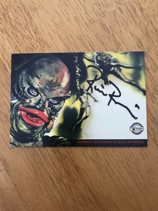 Ricou Browning Signed Breygent Creature From The Black Lagoon Poster Card