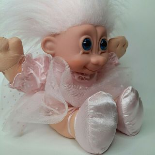 Russ Berrie Plush Troll Ballerina Doll 12 " Tutu Slippers 1980 