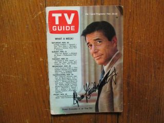 Efrem Zimbalist,  Jr.  (died - 2014 ") The Fbi/77 Sunset Strip ") Signed 1965 Tv Guide
