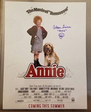 Aileen Quinn Autographed Signed 11x14 Photo Little Orphan Annie Movie 1979
