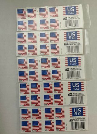 Us Flag Forever Stamps Usps Us First Class Postage 100 Stamps &